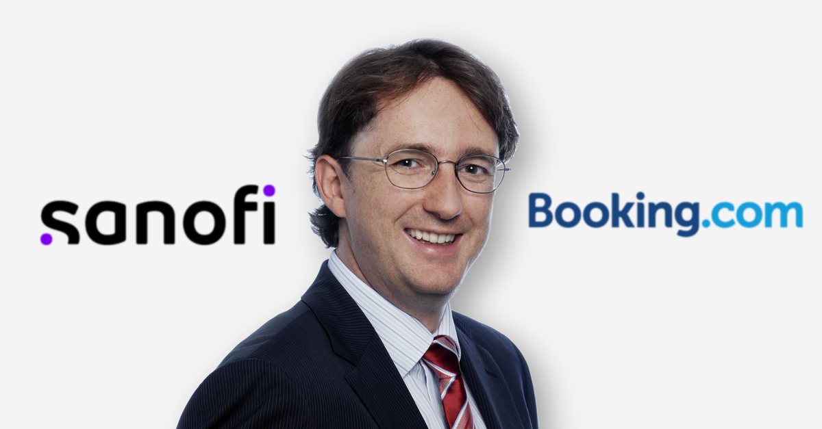 Frank Michael Kraft, Vico Lead at AdaPro, between the Sanofi and Booking.com logos